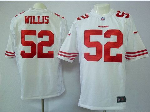 nfl jerseys San Francisco 49ers 52 Patrick Willis White Game Nike